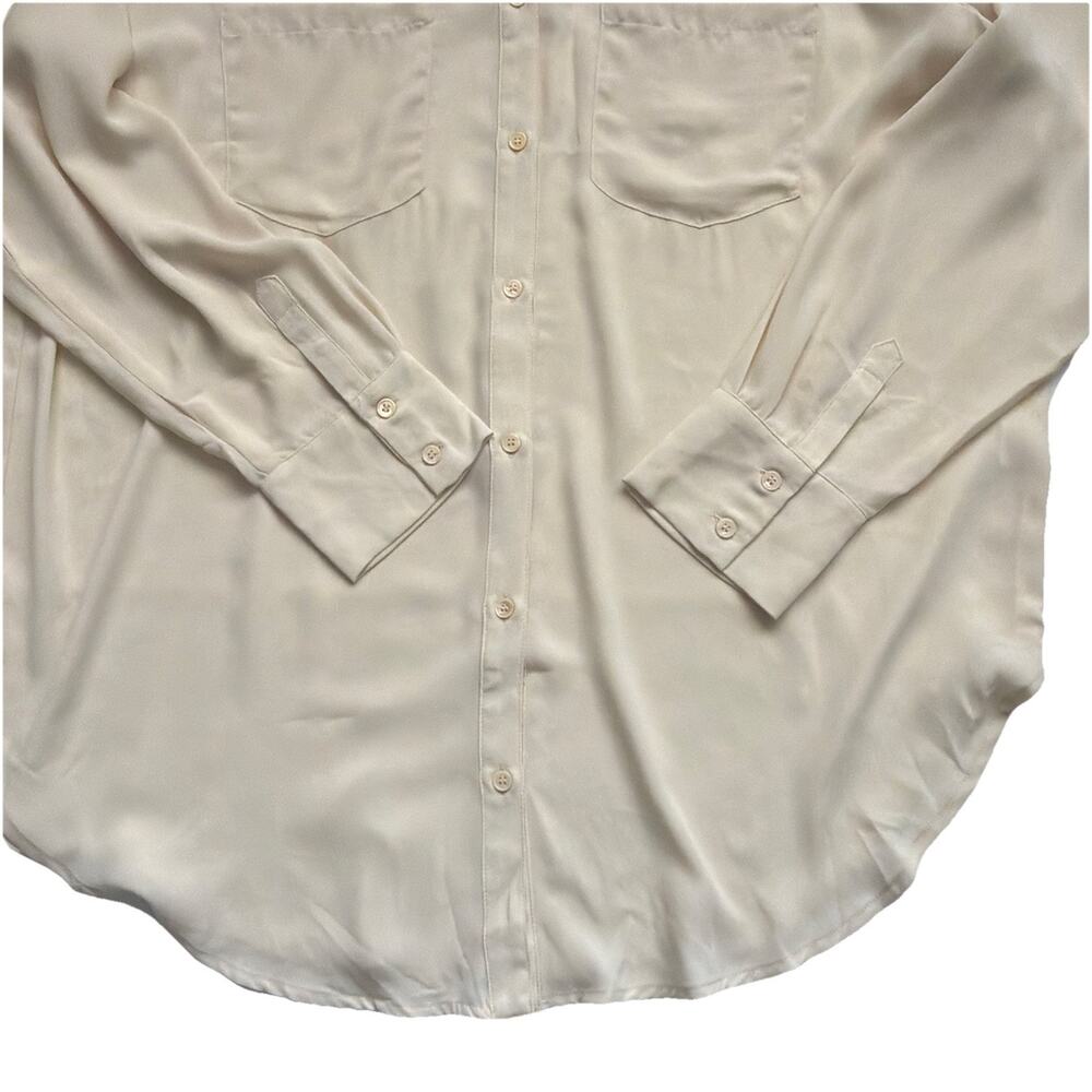 NWT REMI X REVOLVE Shirt Womens 1X Bone Off White Button Up Relaxed Oversized - Picture 7 of 11